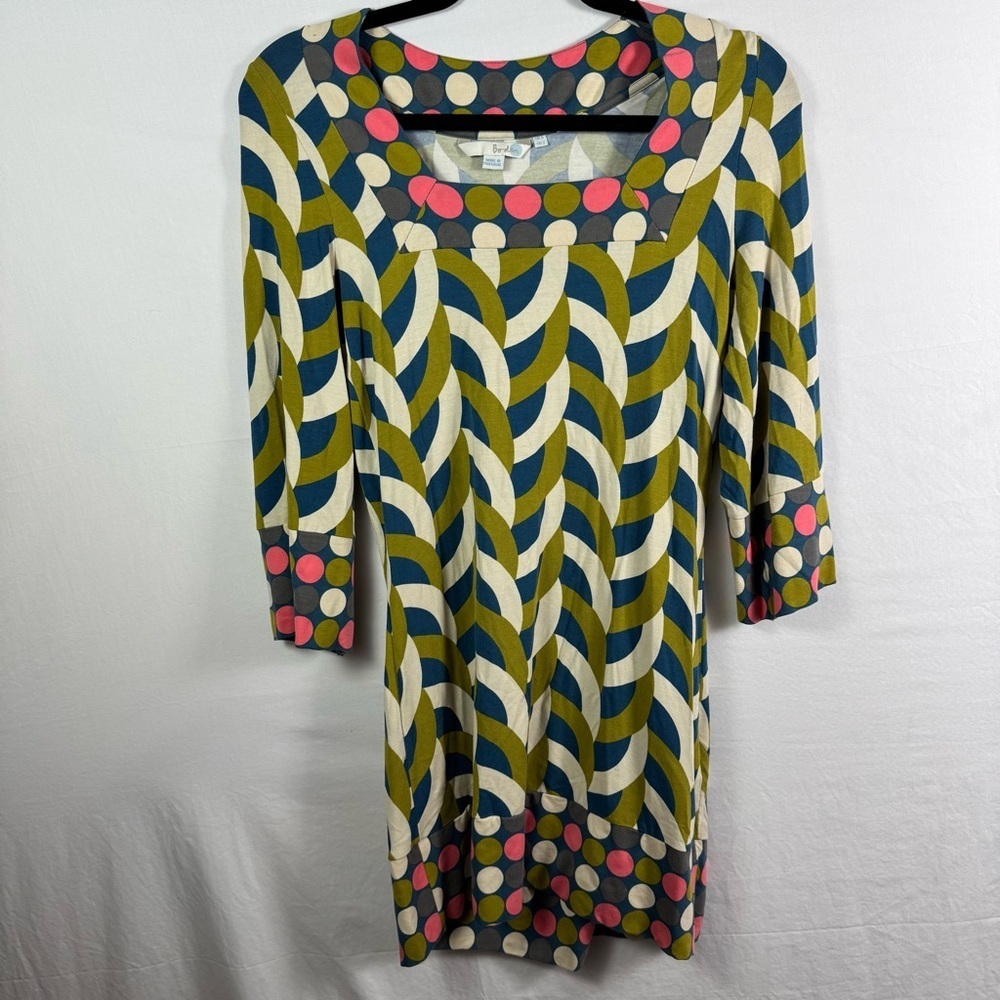 Boden Colorful Geometric Pattern Dress Womens Size 2